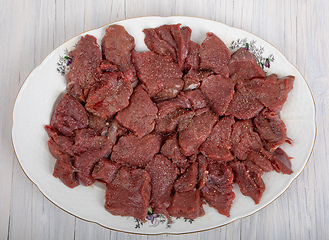 Image showing fillet from red deer - game meat