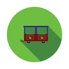 Image showing Wagon of children train icon