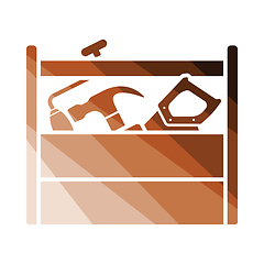 Image showing Retro tool box icon