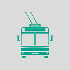 Image showing Trolleybus Icon Front View