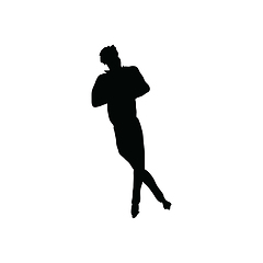 Image showing Figure skate man silhouette