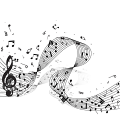 Image showing Musical Notes Design