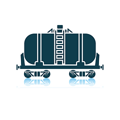 Image showing Oil Railway Tank Icon