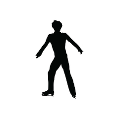 Image showing Figure skate man silhouette