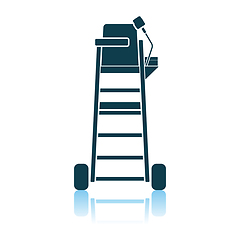 Image showing Tennis Referee Chair Tower Icon