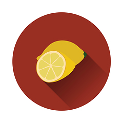 Image showing Flat design icon of Lemon