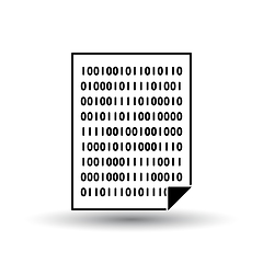 Image showing Sheet With Binary Code Icon