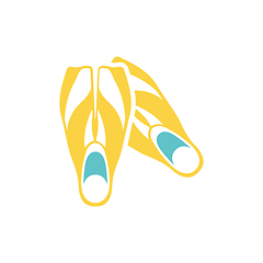 Image showing Icon of swimming flippers 