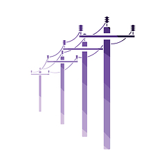 Image showing High voltage line icon