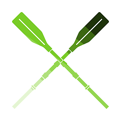 Image showing Icon Of Boat Oars