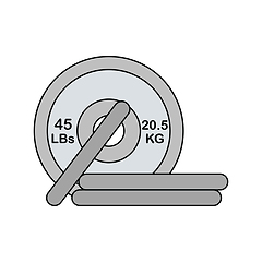 Image showing Flat design icon of Barbell disks
