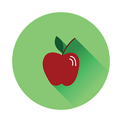 Image showing Flat design icon of Apple