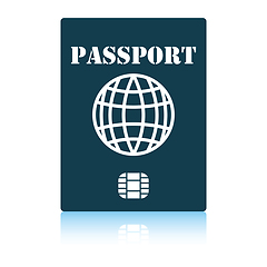 Image showing Passport with chip icon