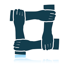 Image showing Crossed hands icon