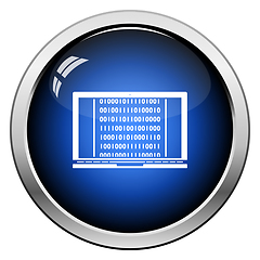 Image showing Laptop With Binary Code Icon