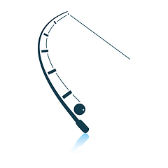 Image showing Icon of curved fishing tackle