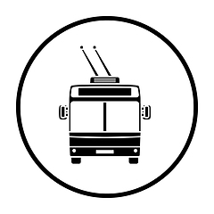 Image showing Trolleybus icon front view