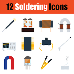 Image showing Set of soldering  icons