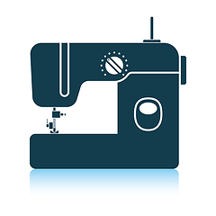 Image showing Modern sewing machine icon