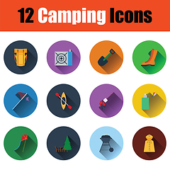 Image showing Camping icon set