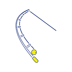 Image showing Icon of curved fishing tackle