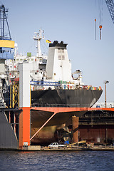 Image showing ship in dry dock