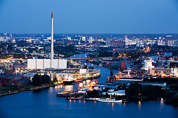 Image showing industry and harbor night