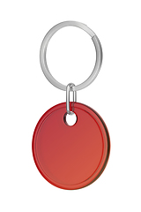 Image showing Red plastic keychain