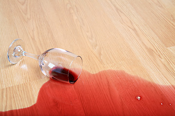 Image showing wine glass spill