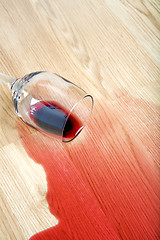 Image showing wine spilled on floor