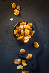 Image showing Healthy snack - crispy roasted white beans