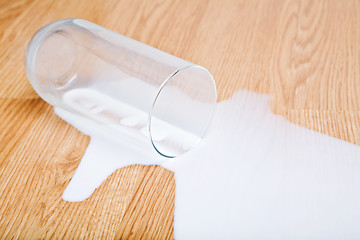 Image showing milk spilled from glass