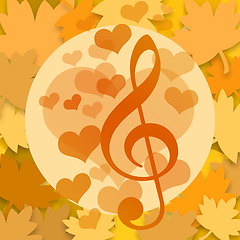 Image showing Musical autumn design