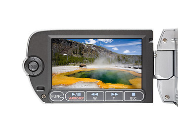 Image showing camcorder LCD menu isolated