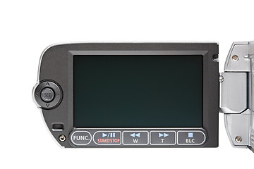 Image showing camcorder LCD menu isolated