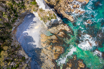 Image showing Aerial coastal views