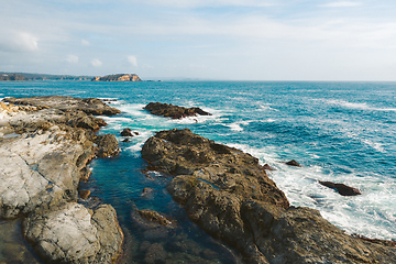 Image showing Coastal seascape with views to small islands