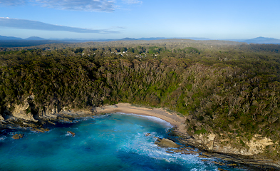 Image showing Small secluded beach among the bush Australia