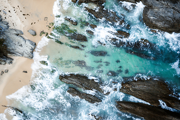 Image showing Rocky beaches of the Narooma Coastline