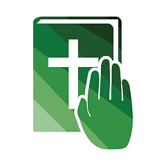 Image showing Hand on Bible icon