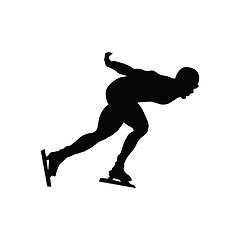 Image showing Skating man silhouette