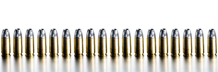 Image showing bullets 9mm high contrast banner