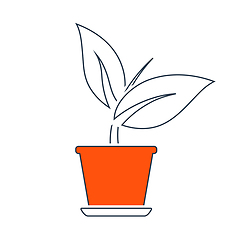 Image showing Plant In Flower Pot Icon