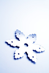 Image showing snowflake blue abstract