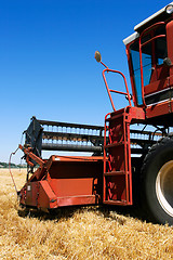 Image showing combine on field