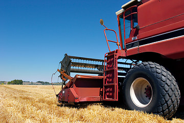 Image showing combine harvester on field