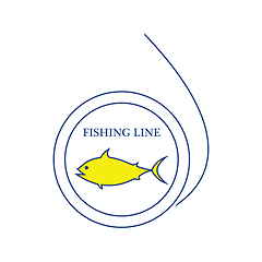 Image showing Icon of fishing line