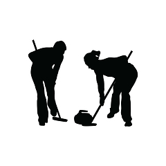 Image showing Curling silhouette