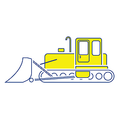 Image showing Icon of Construction bulldozer