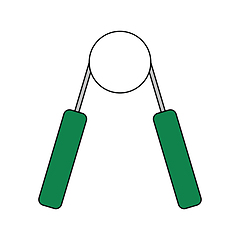 Image showing Flat design icon of Hands expander